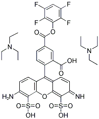 ALEXA FLUOR(R) 488 CARBOXYLIC ACID, 2,3,5,6-TETRAFLUOROPHENYL ESTER 结构式