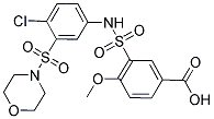 3-({[4-CHLORO-3-(MORPHOLIN-4-YLSULFONYL)PHENYL]AMINO}SULFONYL)-4-METHOXYBENZOIC ACID 结构式