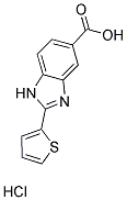 2-THIOPHEN-2-YL-1 H-BENZOIMIDAZOLE-5-CARBOXYLIC ACID HYDROCHLORIDE 结构式