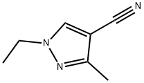 1-乙基-3-甲基-1H-吡唑-4-甲腈 结构式