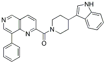 [4-(1H-INDOL-3-YL)-PIPERIDIN-1-YL]-(8-PHENYL-[1,6]NAPHTHYRIDIN-2-YL)-METHANONE 结构式