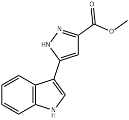 3-(1H-吲哚-3-基)-1H-吡唑-5-羧酸甲酯 结构式