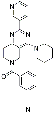 3-(4-PIPERIDIN-1-YL-2-PYRIDIN-3-YL-7,8-DIHYDRO-5H-PYRIDO[4,3-D]PYRIMIDINE-6-CARBONYL)-BENZONITRILE 结构式