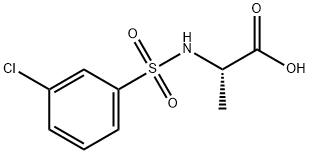 "N-(3-氯苯磺酰基)丙氨酸 结构式