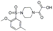 (4-[(2-METHOXY-5-METHYLPHENYL)SULFONYL]PIPERAZIN-1-YL)(OXO)ACETIC ACID 结构式