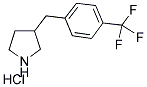 3-(4-三氟甲基苄基)吡咯烷盐酸盐 结构式