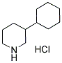 3-CYCLOHEXYL PIPERIDINE HYDROCHLORIDE 结构式