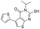 3-ISOPROPYL-2-MERCAPTO-5-THIEN-2-YLTHIENO[2,3-D]PYRIMIDIN-4(3H)-ONE 结构式