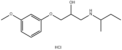 1-(SEC-BUTYLAMINO)-3-(3-METHOXYPHENOXY)PROPAN-2-OL HYDROCHLORIDE 结构式