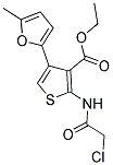 2-(2-CHLORO-ACETYLAMINO)-4-(5-METHYL-FURAN-2-YL)-THIOPHENE-3-CARBOXYLIC ACID ETHYL ESTER 结构式