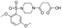 4-(4-[(2,5-DIMETHOXYPHENYL)SULFONYL]PIPERAZIN-1-YL)-4-OXOBUTANOIC ACID 结构式