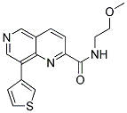 N-(2-METHOXYETHYL)-8-THIEN-3-YL-1,6-NAPHTHYRIDINE-2-CARBOXAMIDE 结构式