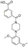 3-([4-(2,5-DIMETHOXYPHENYL)PIPERAZIN-1-YL]CARBONYL)BENZOIC ACID 结构式