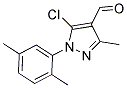 5-CHLORO-1-(2,5-DIMETHYLPHENYL)-3-METHYL-1H-PYRAZOLE-4-CARBALDEHYDE 结构式