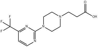 3-(4-(4-(三氟甲基)嘧啶-2-基)哌嗪-1-基)丙酸 结构式