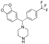 1-(1,3-BENZODIOXOL-5-YL[4-(TRIFLUOROMETHYL)PHENYL]METHYL)PIPERAZINE 结构式