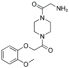 1-[4-(2-AMINO-ACETYL)-PIPERAZIN-1-YL]-2-(2-METHOXY-PHENOXY)-ETHANONE 结构式