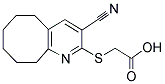 2-[(3-CYANO-5,6,7,8,9,10-HEXAHYDROCYCLOOCTA[B]PYRIDIN-2-YL)SULFANYL]ACETIC ACID 结构式