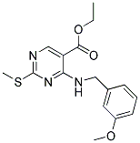 Ethyl 4-[(3-methoxybenzyl)amino]-2-(methylthio)pyrimidine-5-carboxylate 结构式