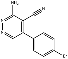 3-AMINO-5-(4-BROMOPHENYL)-4-PYRIDAZINECARBONITRILE 结构式