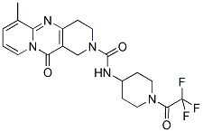 5-METHYL-9-OXO-4,9-DIHYDRO-1H,3H-2,8A,10-TRIAZA-ANTHRACENE-2-CARBOXYLIC ACID [1-(2,2,2-TRIFLUORO-ACETYL)-PIPERIDIN-4-YL]-AMIDE 结构式