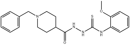 2-[(1-BENZYL-4-PIPERIDINYL)CARBONYL]-N-(2-METHOXYPHENYL)-1-HYDRAZINECARBOTHIOAMIDE 结构式