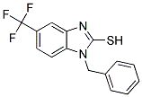 1-BENZYL-5-TRIFLUOROMETHYL-1H-BENZOIMIDAZOLE-2-THIOL 结构式