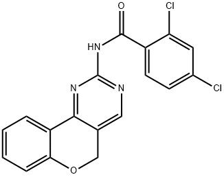 2,4-DICHLORO-N-(5H-CHROMENO[4,3-D]PYRIMIDIN-2-YL)BENZENECARBOXAMIDE 结构式