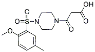 3-(4-[(2-Methoxy-5-methylphenyl)sulfonyl]piperazin-1-yl)-3-oxopropanoic acid 结构式