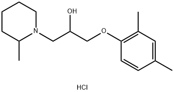 1-(2,4-二甲基苯氧基)-3-(2-甲基哌啶-1-基)丙-2-醇盐酸盐 结构式