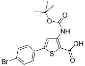 3-TERT-BUTOXYCARBONYLAMINO-5-(4-BROMOPHENYL)THIOPHENE-2-CARBOXYLIC ACID 结构式