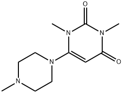 1,3-DIMETHYL-6-(4-METHYLPIPERAZINO)-2,4(1H,3H)-PYRIMIDINEDIONE 结构式