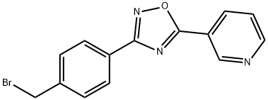 3-(3-[4-(BROMOMETHYL)PHENYL]-1,2,4-OXADIAZOL-5-YL)PYRIDINE 结构式