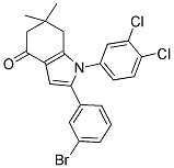 1-(3,4-DICHLOROPHENYL)-2-(3-BROMOPHENYL)-6,6-DIMETHYL-5,6,7-TRIHYDROINDOL-4-ONE 结构式