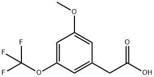 2-甲氧基-5-(三氟甲氧基)苯乙酸 结构式