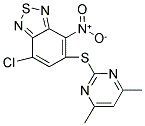 7-CHLORO-5-[(4,6-DIMETHYLPYRIMIDIN-2-YL)THIO]-4-NITRO-2,1,3-BENZOTHIADIAZOLE 结构式