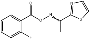 2-([(2-FLUOROBENZOYL)OXY]ETHANIMIDOYL)-1,3-THIAZOLE 结构式