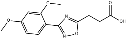 3-[3-(2,4-二甲氧基-苯基)-[1,2,4]恶二唑-5-基]-丙酸 结构式