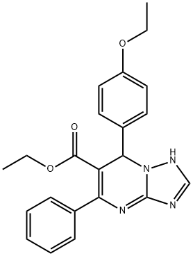 Ethyl 7-(4-ethoxyphenyl)-5-phenyl-4,7-dihydro-[1,2,4]triazolo[1,5-a]pyrimidine-6-carboxylate 结构式