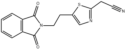 2-(5-(2-(1,3-二氧杂吲哚-2-基)乙基)噻唑-2-基)乙腈 结构式