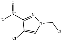 4-氯-1-(氯甲基)-3-硝基-吡唑 结构式