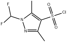 1-(二氟甲基)-3,5-二甲基-1H-吡唑-4-磺酰氯 结构式