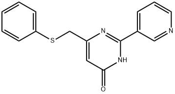 6-[(苯磺酰基)甲基]-2-(3-吡啶基)-4-嘧啶醇 结构式