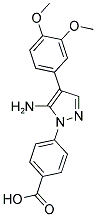 4-[5-AMINO-4-(3,4-DIMETHOXY-PHENYL)-PYRAZOL-1-YL]-BENZOIC ACID 结构式