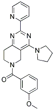 (3-Methoxy-phenyl)-(2-pyridin-2-yl-4-pyrrolidin-1-yl-7,8-dihydro-5H-pyrido[4,3-d]pyrimidin-6-yl)-methanone 结构式