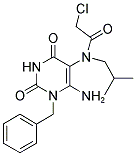 N-(6-AMINO-1-BENZYL-2,4-DIOXO-1,2,3,4-TETRAHYDRO-PYRIMIDIN-5-YL)-2-CHLORO-N-ISOBUTYL-ACETAMIDE 结构式