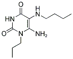 6-AMINO-5-(BUTYLAMINO)-1-PROPYLPYRIMIDINE-2,4(1H,3H)-DIONE 结构式