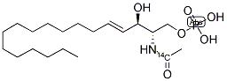 N-ACETYL SPHINGOSINE-1-PHOSPHATE, [ACETYL-1-14C] 结构式