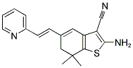 2-AMINO-7,7-DIMETHYL-5-(2-PYRIDIN-2-YL-VINYL)-6,7-DIHYDRO-BENZO[B]THIOPHENE-3-CARBONITRILE 结构式