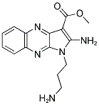 2-AMINO-1-(3-AMINO-PROPYL)-1H-PYRROLO[2,3-B]QUINOXALINE-3-CARBOXYLIC ACID METHYL ESTER 结构式